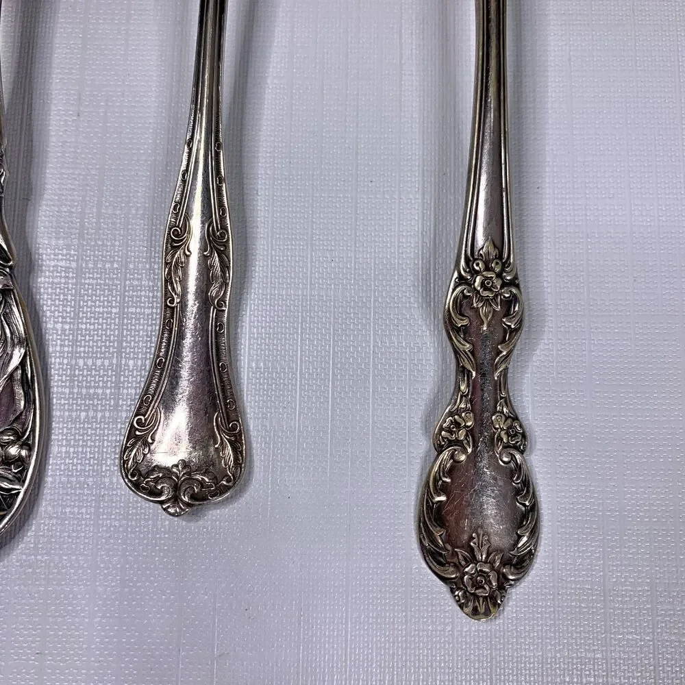 Vintage Elegant Silver Plate Serving Utensils Antique Shabby Decor Cake Pastry